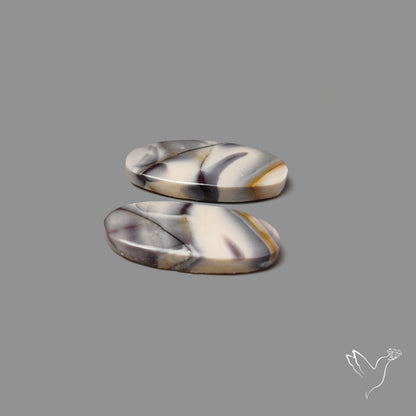 Hyacinth Jasper Cabochon Pair