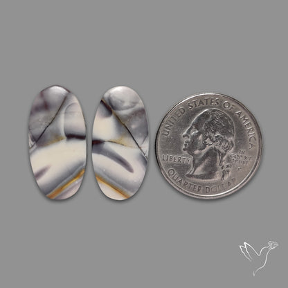 Hyacinth Jasper Cabochon Pair