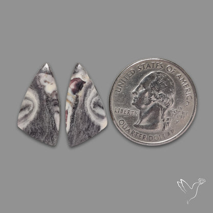 Hyacinth Jasper Cabochon Pair