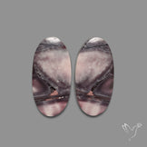 Hyacinth Jasper Cabochon Pair