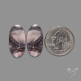 Hyacinth Jasper Cabochon Pair