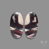 Hyacinth Jasper Cabochon Pair