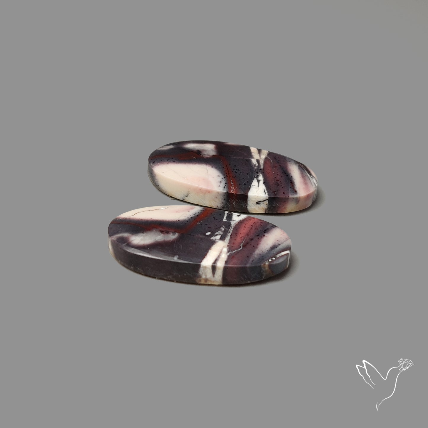 Hyacinth Jasper Cabochon Pair