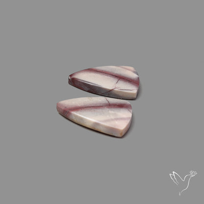 Hyacinth Jasper Cabochon Pair
