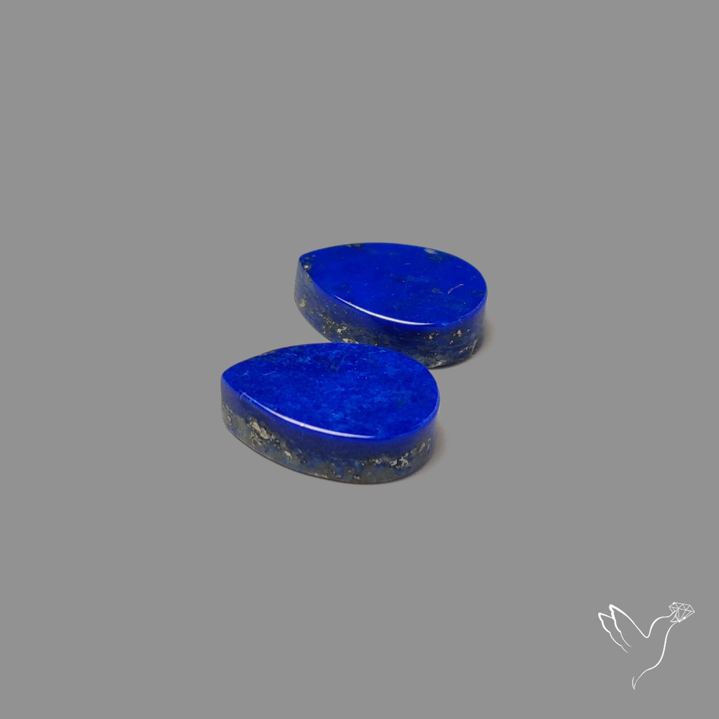 Lapis Lazuli Pair Flat Cut Cabochon