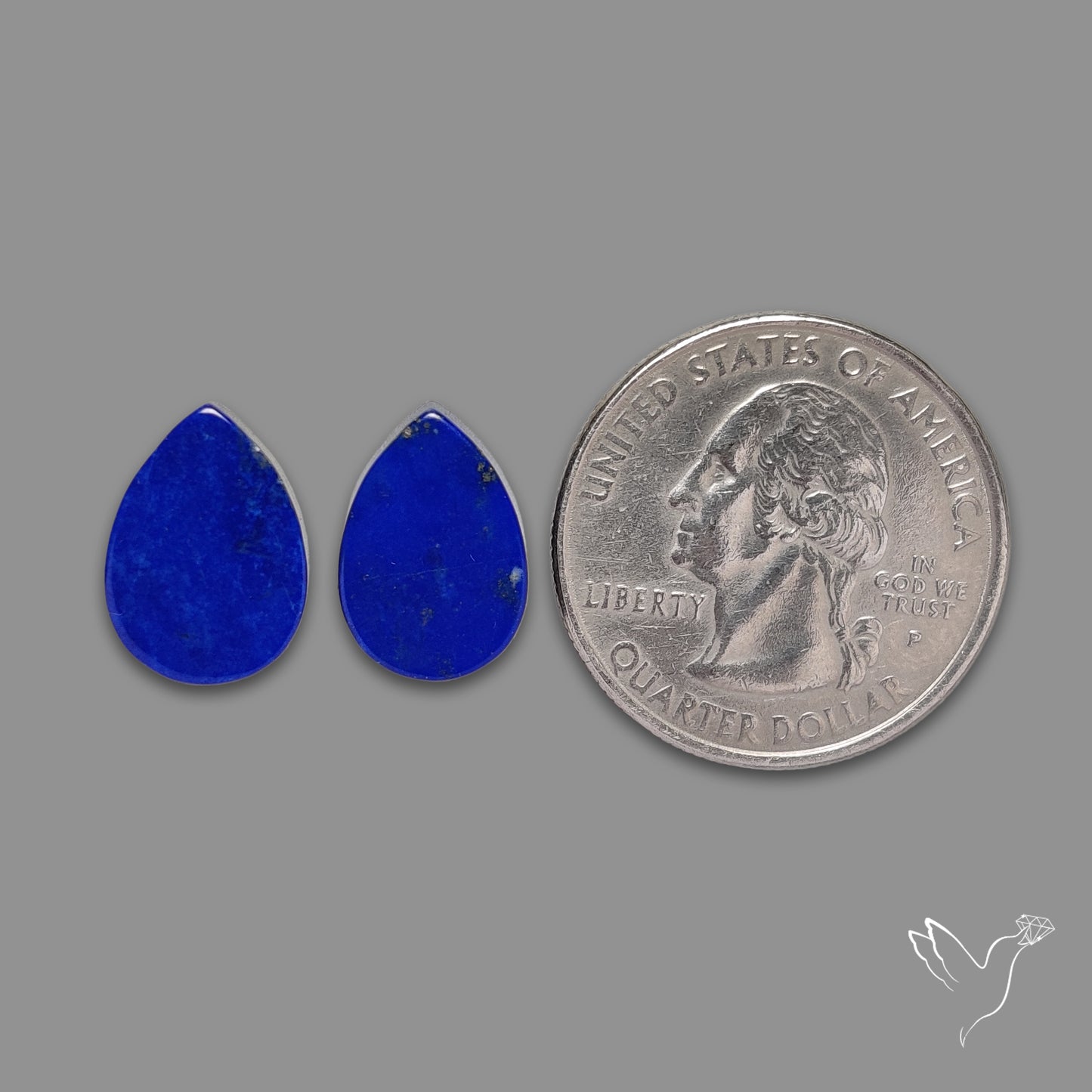 Lapis Lazuli Pair Flat Cut Cabochon
