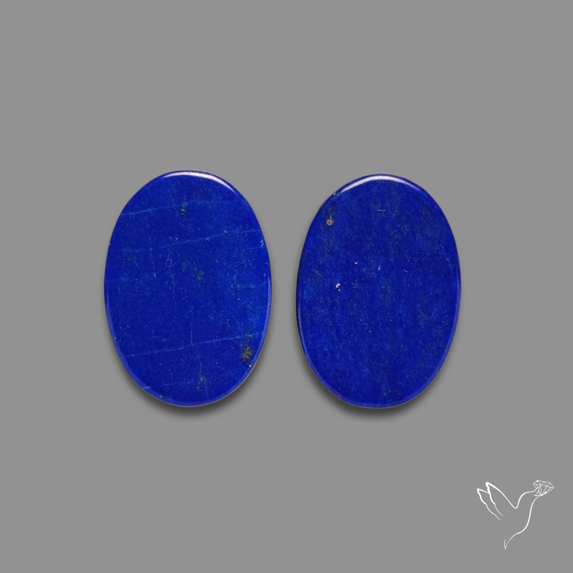 Lapis Lazuli Pair Flat Cut Cabochon