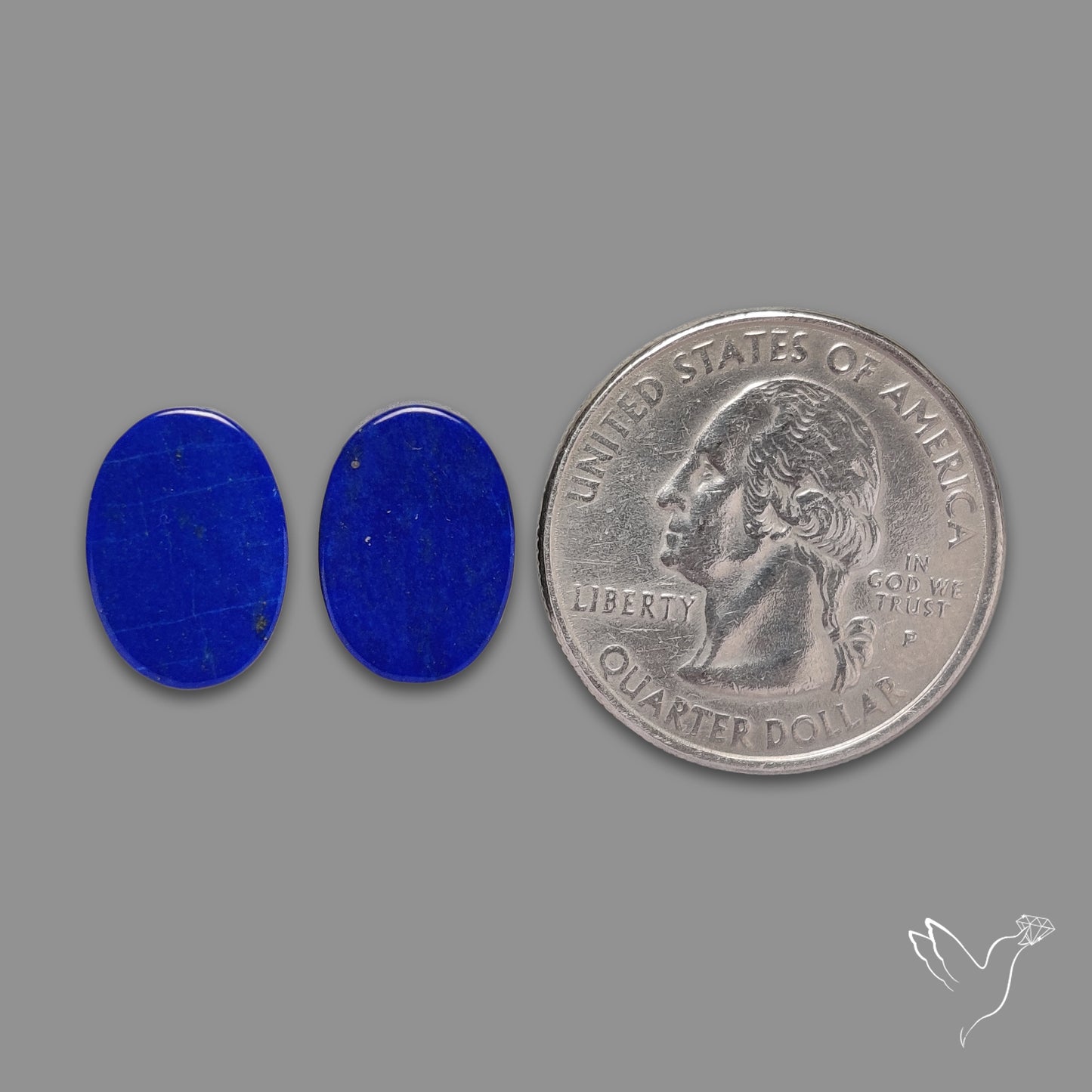 Lapis Lazuli Pair Flat Cut Cabochon