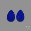Lapis Lazuli Pair Flat Cut Cabochon