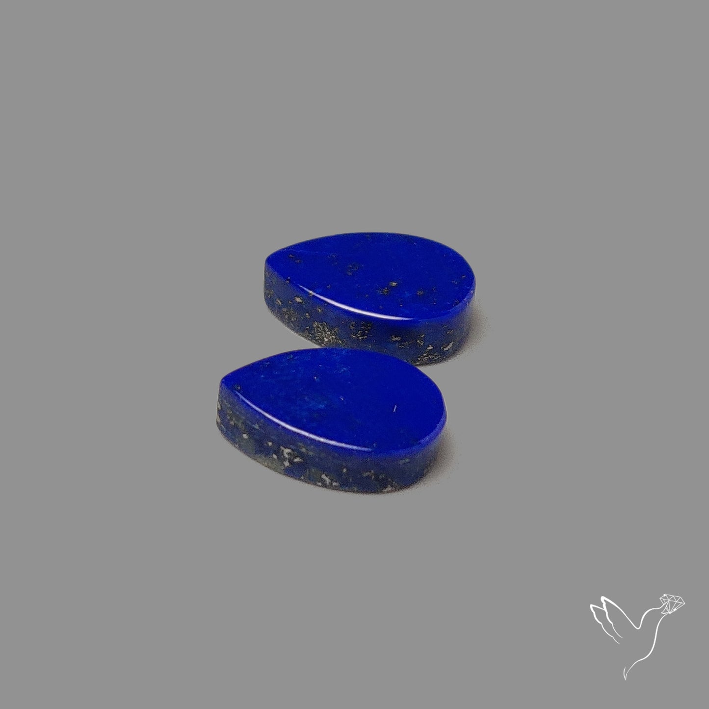 Lapis Lazuli Pair Flat Cut Cabochon