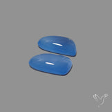 Namibian Blue Chalcedony Pair Natural Deep Lavender Blue