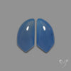 Namibian Blue Chalcedony Pair Natural Deep Lavender Blue