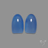 Namibian Blue Chalcedony Pair Natural Deep Lavender Blue