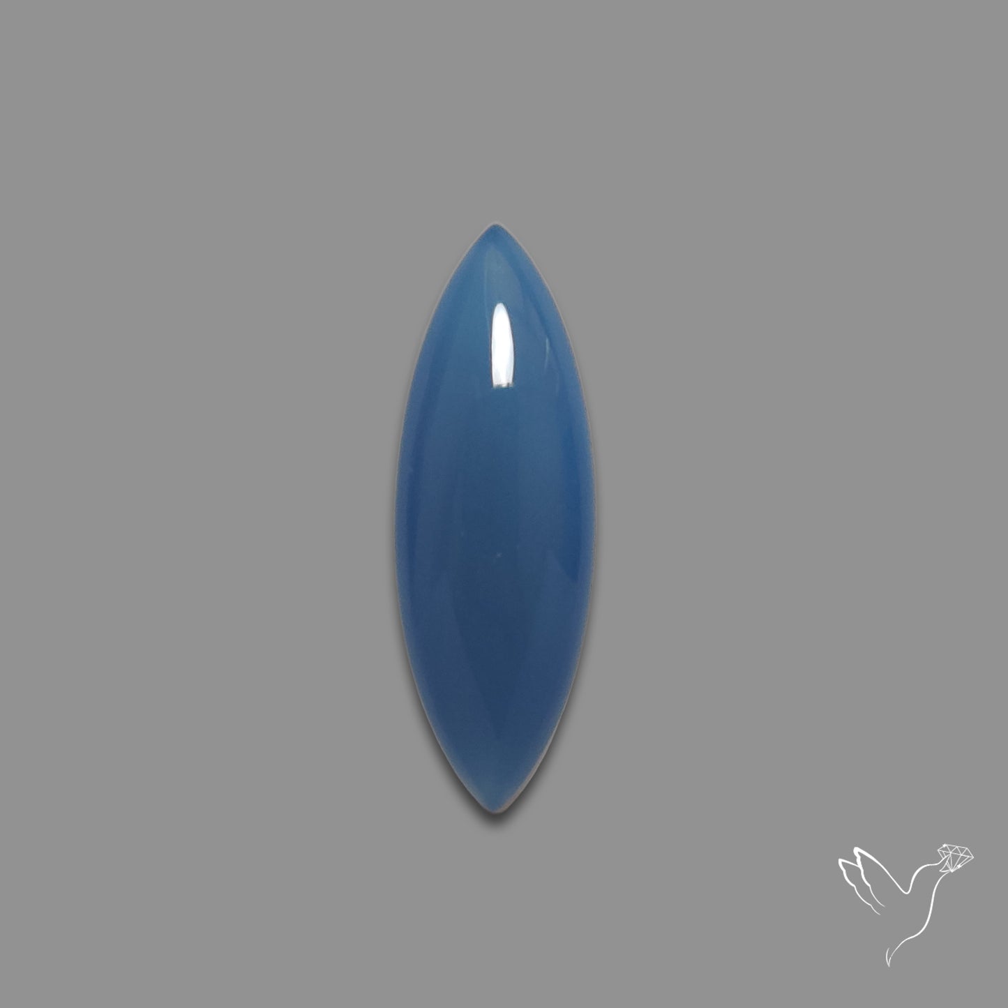 Namibian Blue Chalcedony Cabochon Long