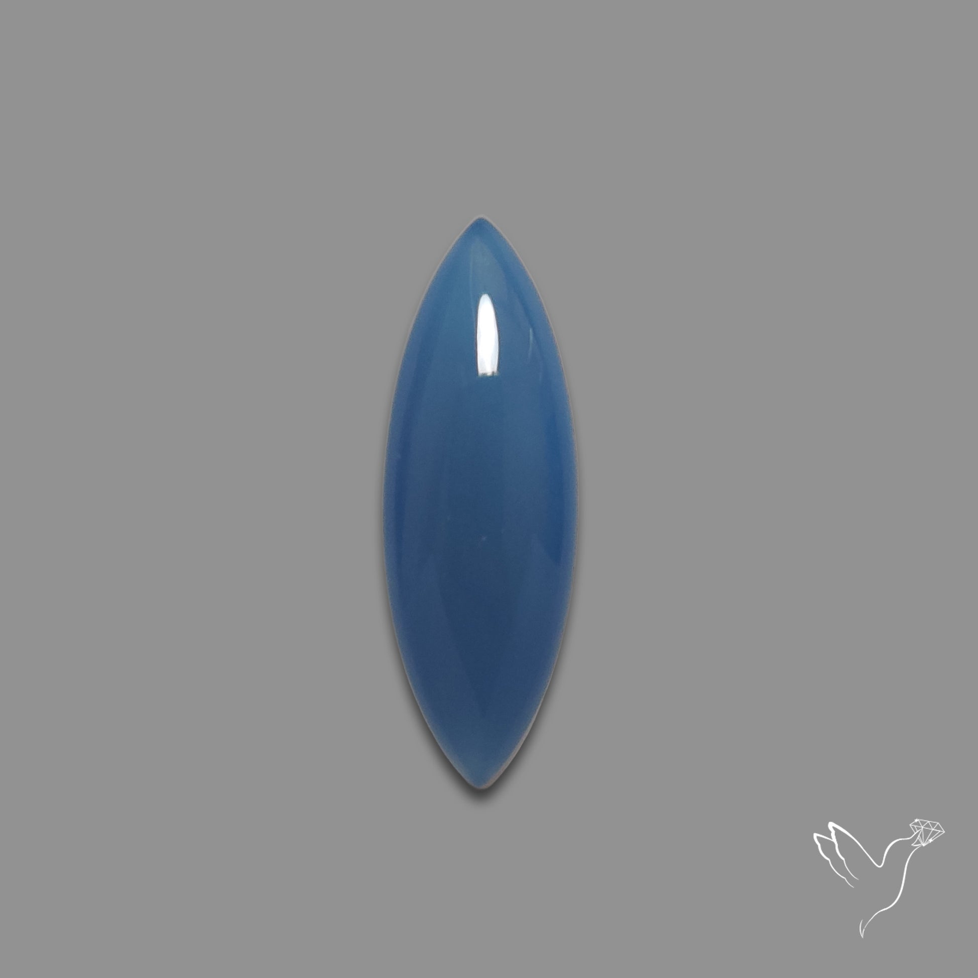 Namibian Blue Chalcedony Cabochon Long
