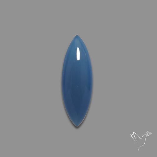 Namibian Blue Chalcedony Cabochon Long