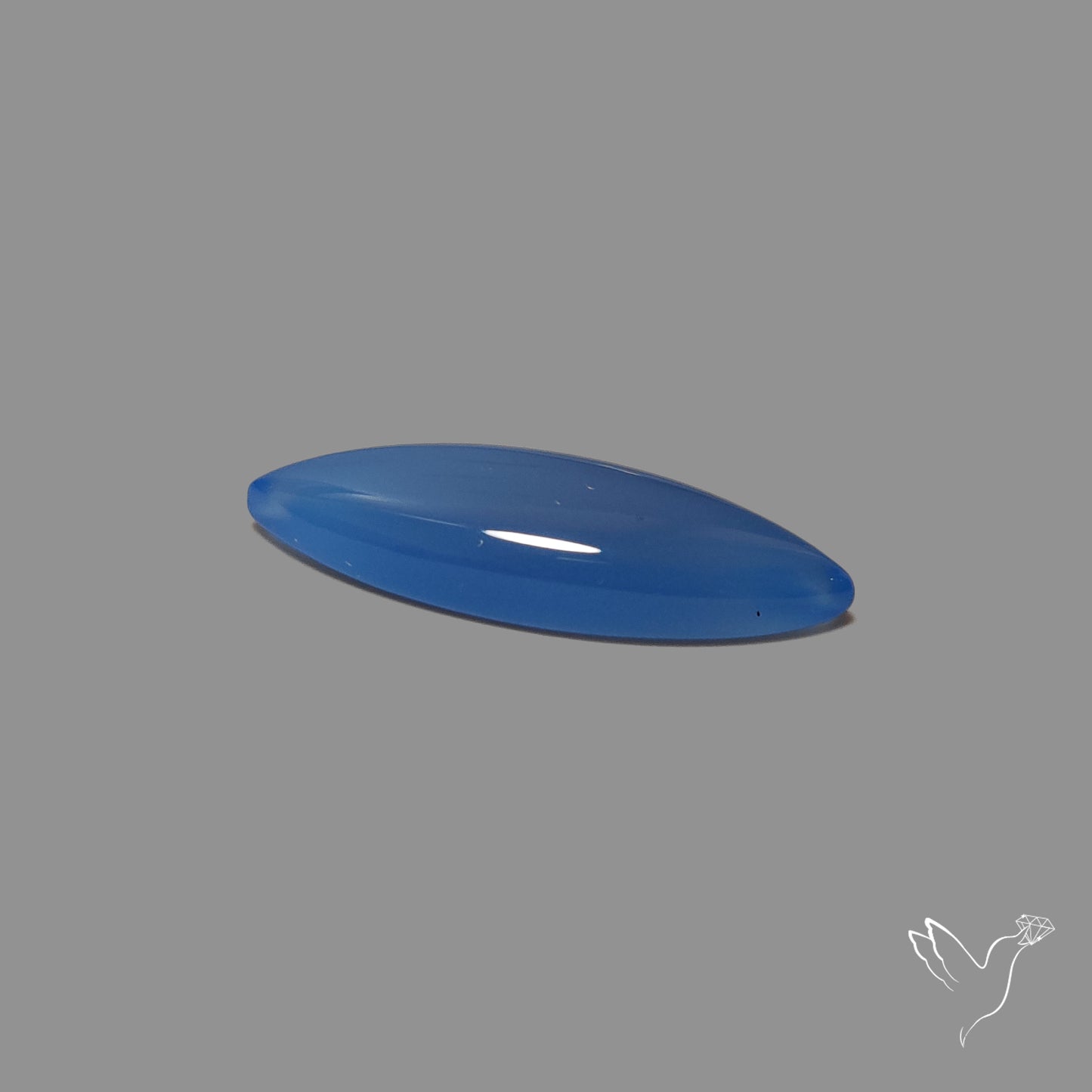 Namibian Blue Chalcedony Cabochon Long