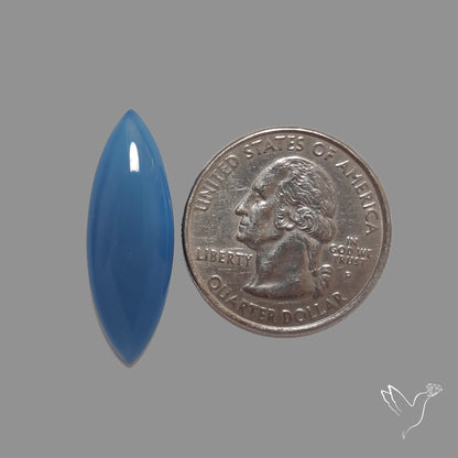 Namibian Blue Chalcedony Cabochon Long