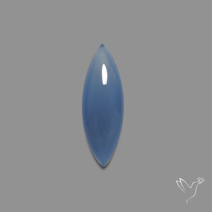 Namibian Blue Chalcedony Cabochon Long