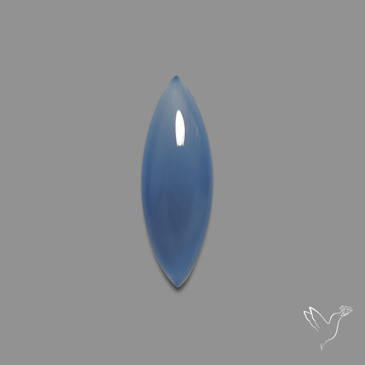 Namibian Blue Chalcedony Cabochon Long
