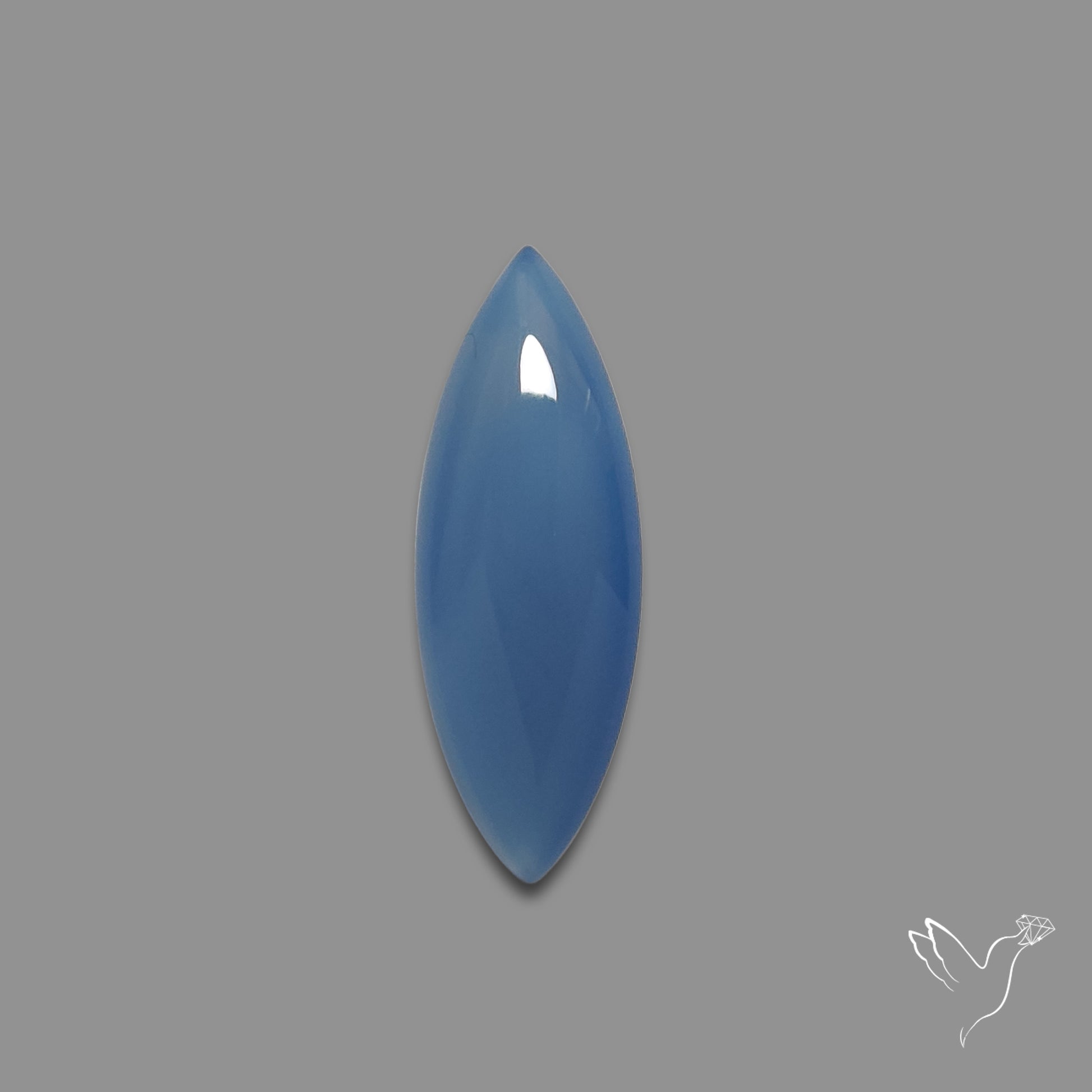 Namibian Blue Chalcedony Cabochon Long