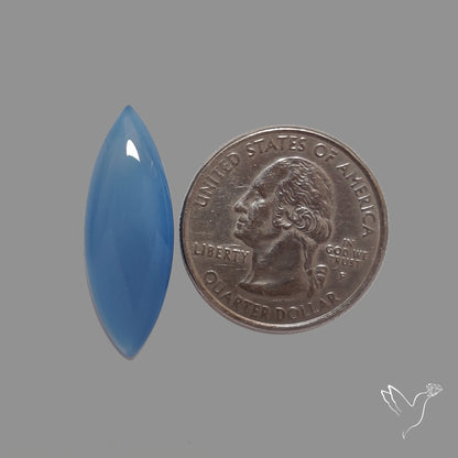 Namibian Blue Chalcedony Cabochon Long