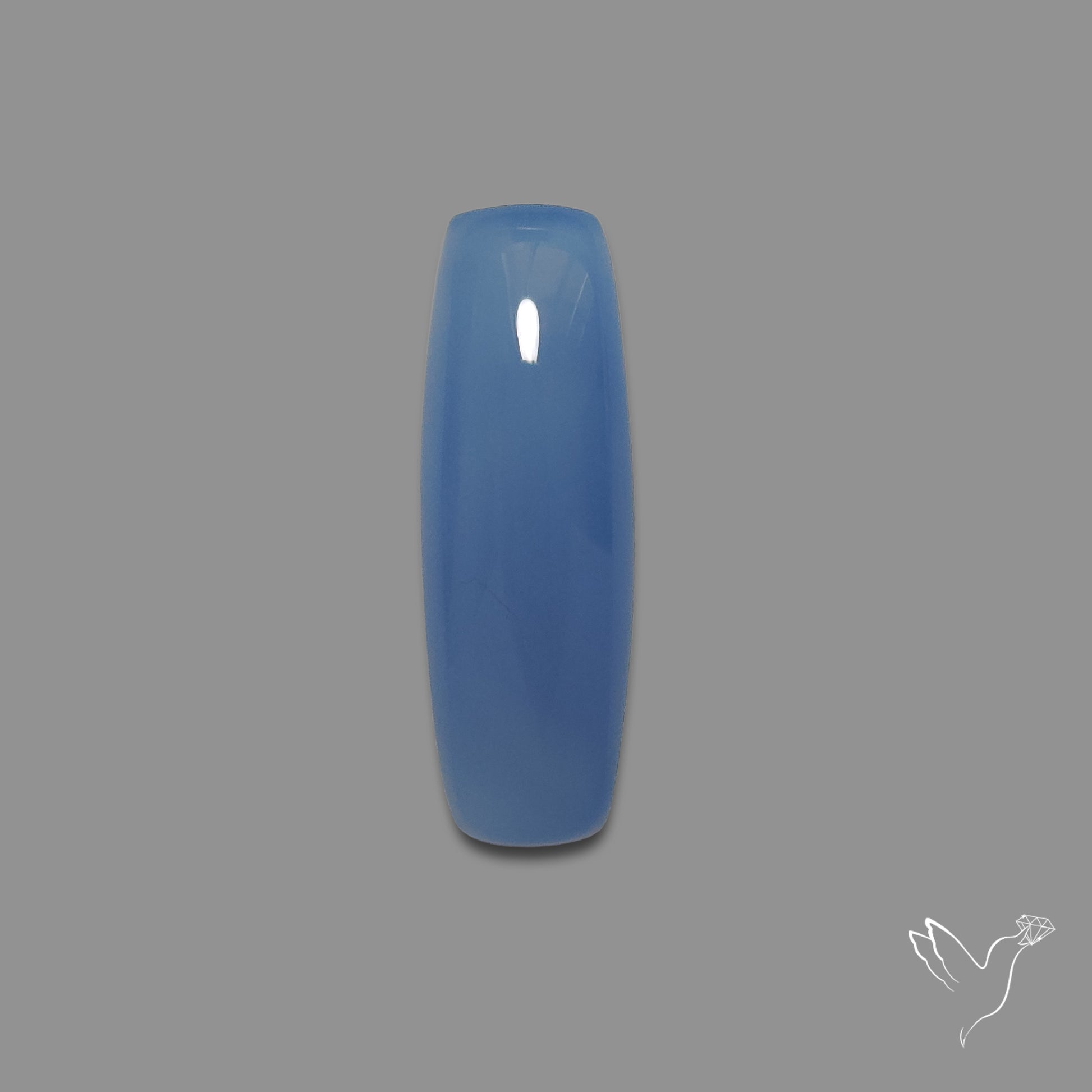 Namibian Blue Chalcedony Cabochon Long