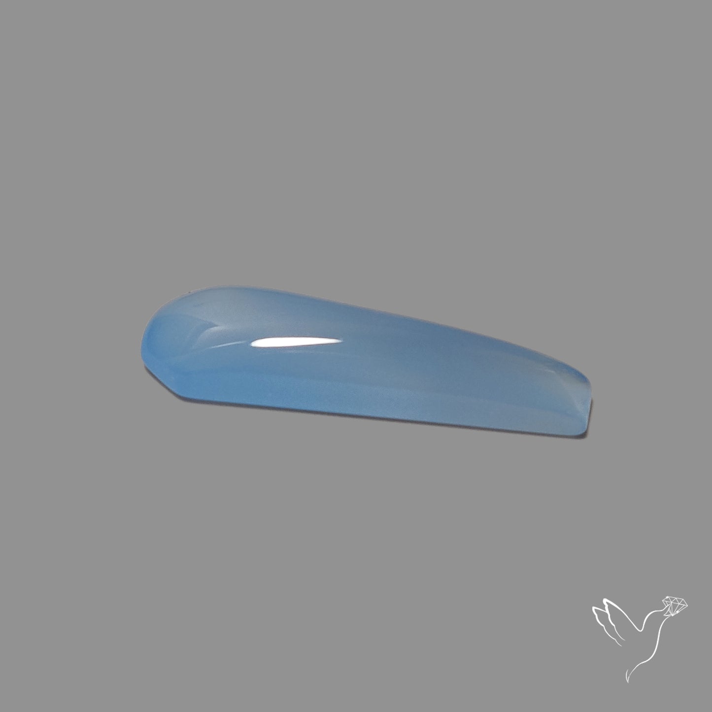 Namibian Blue Chalcedony Cabochon Long