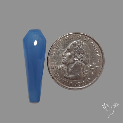 Namibian Blue Chalcedony Cabochon Long