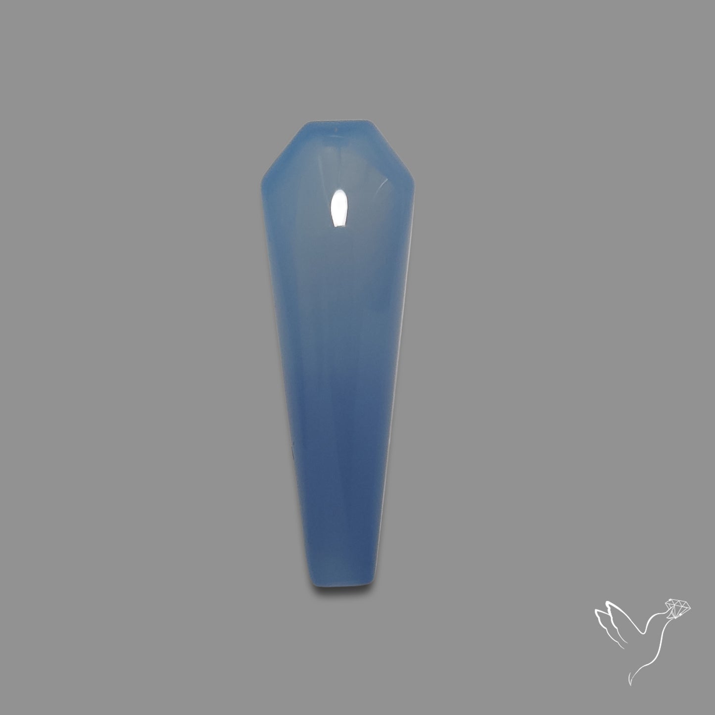 Namibian Blue Chalcedony Cabochon Long