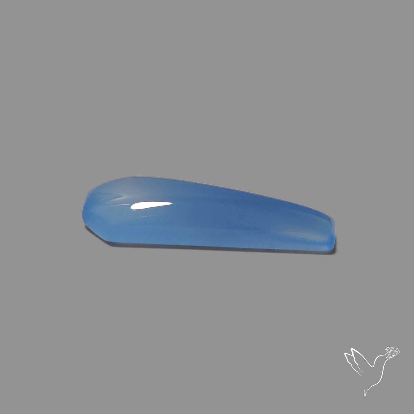 Namibian Blue Chalcedony Cabochon Long