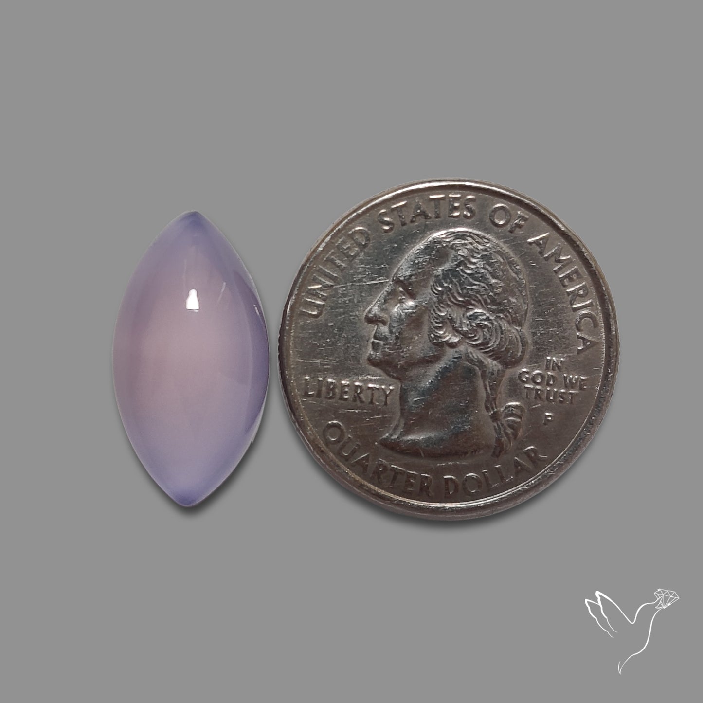 Lavender Chalcedony Cabochon