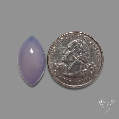 Lavender Chalcedony Cabochon