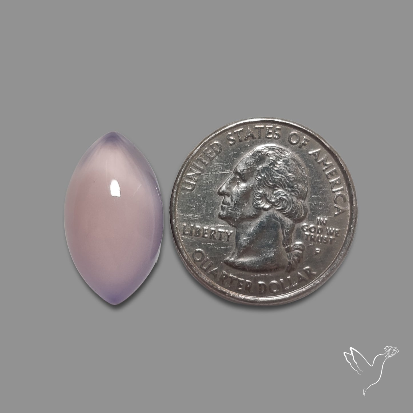 Lavender Chalcedony Cabochon