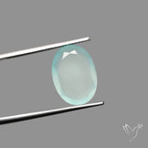 Portrait Cut Gem Aqua Chalcedony