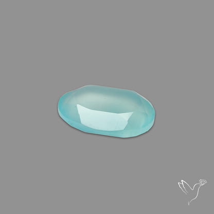 Portrait Cut Gem Aqua Chalcedony