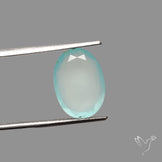 Portrait Cut Gem Aqua Chalcedony