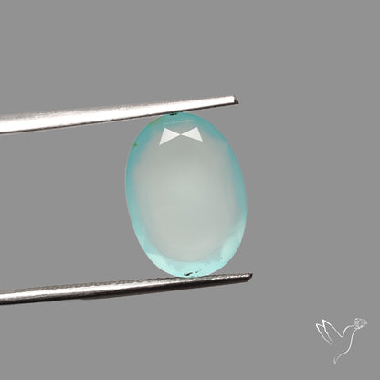 Portrait Cut Gem Aqua Chalcedony