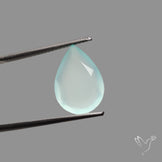 Portrait Cut Gem Aqua Chalcedony