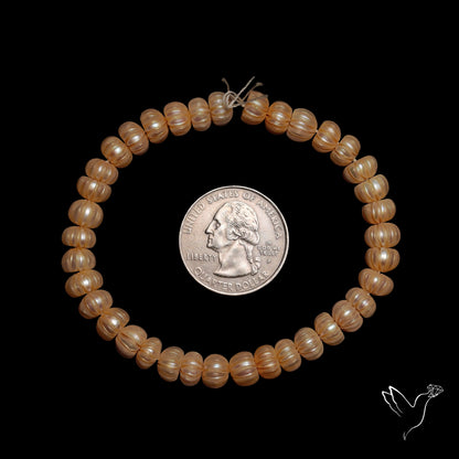 Handcarved Fresh Water Pearl Beads Natural