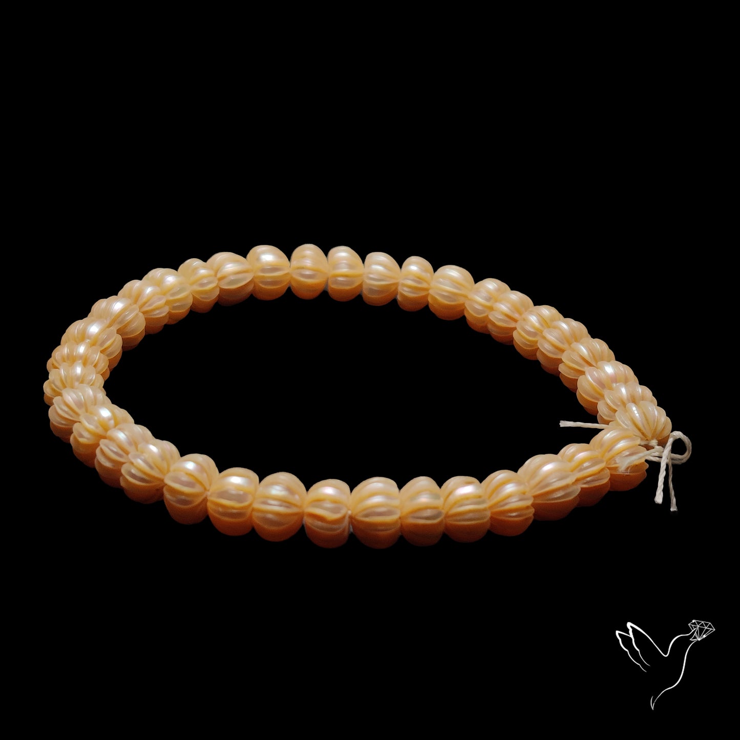 Handcarved Fresh Water Pearl Beads Natural