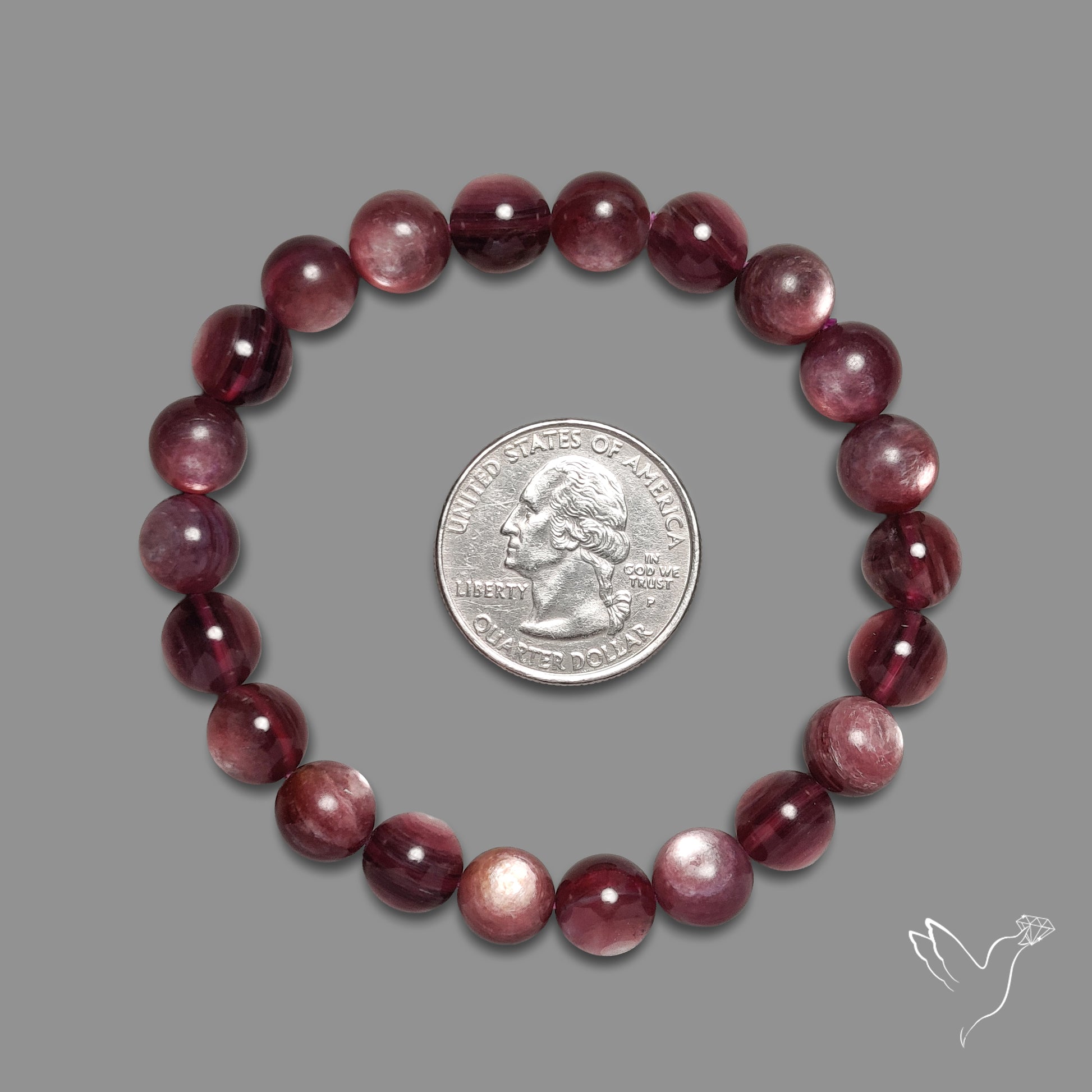 Gem Lepidolite Beads Bracelet Line