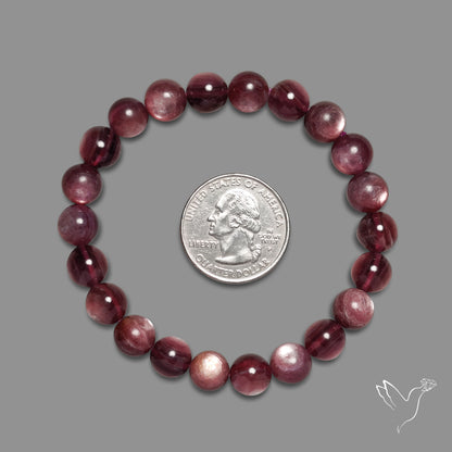 Gem Lepidolite Beads Bracelet Line
