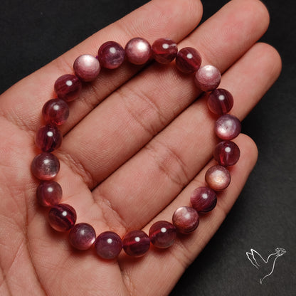 Gem Lepidolite Beads Bracelet Line