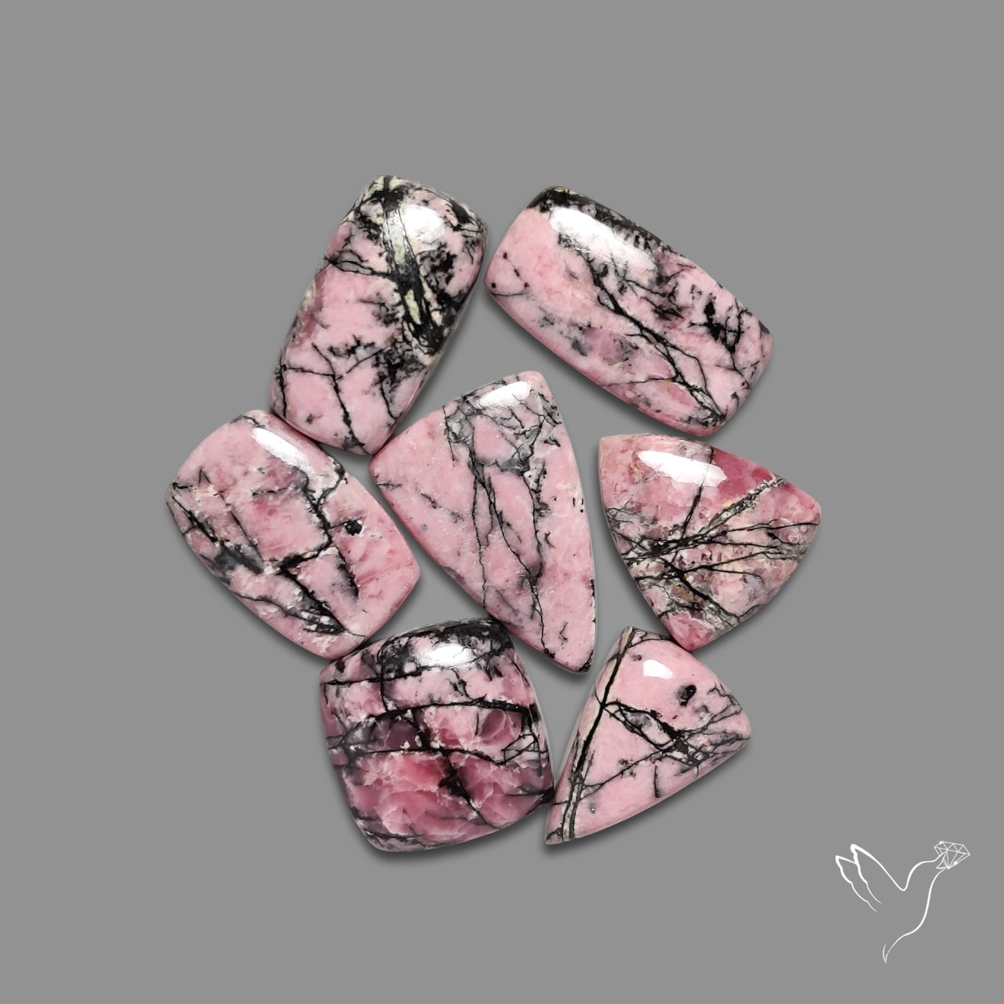 Rhodonite Cabochons Lot