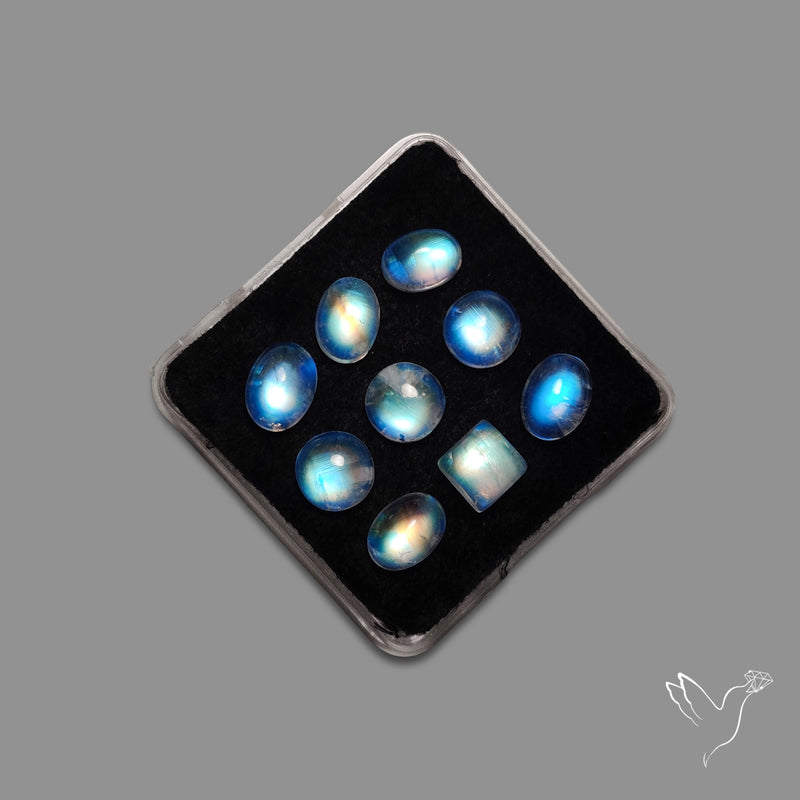Rainbow Moonstones Set High Grade
