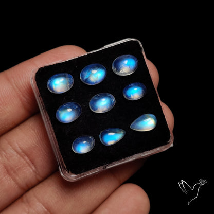 Rainbow Moonstones Set High Grade