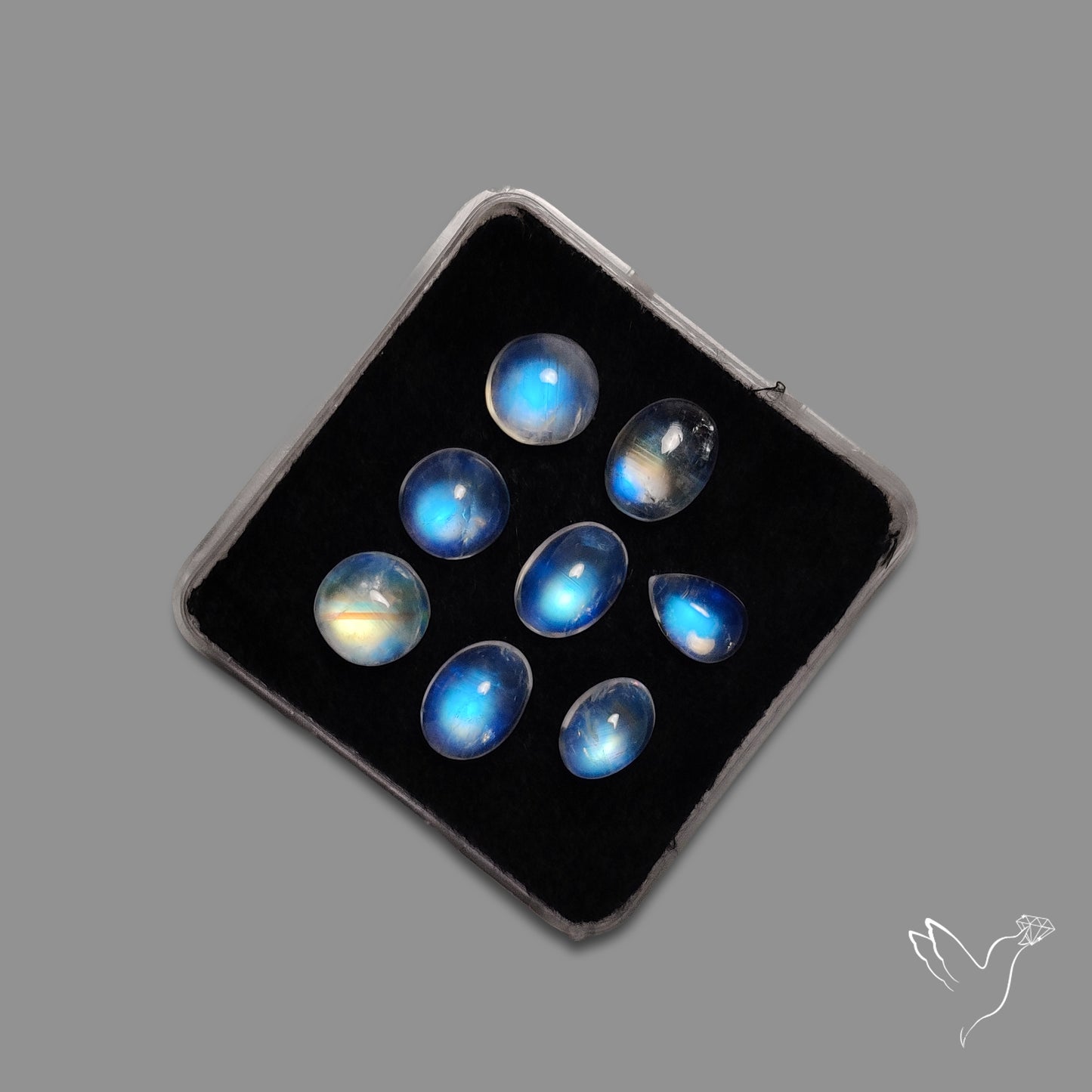 Rainbow Moonstones Set High Grade