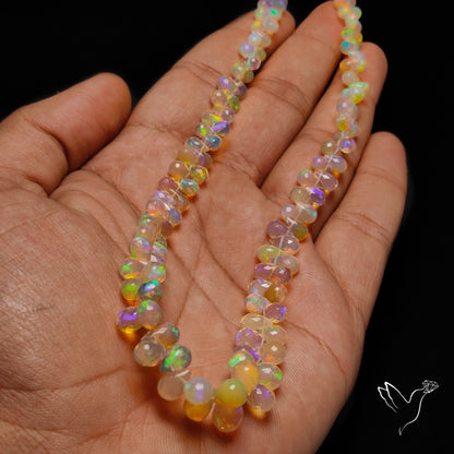 Ethiopian Opal Drop Faceted Beads Line