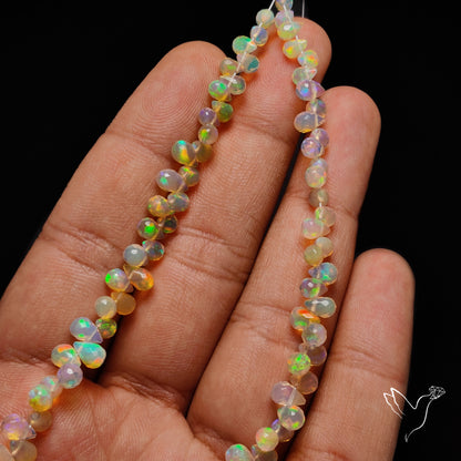 Ethiopian Opal Drop Faceted Beads Line